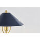Mariel 1 Light 9.75 inch Aged Brass/Soft Navy Wall Sconce Wall Light in Aged Brass and Soft Navy
